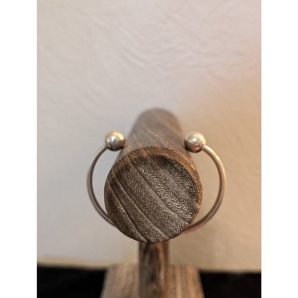 Taxco Mexico 925 Sterling Silver Cuff Ball End Bracelet - Picture 1 of 3